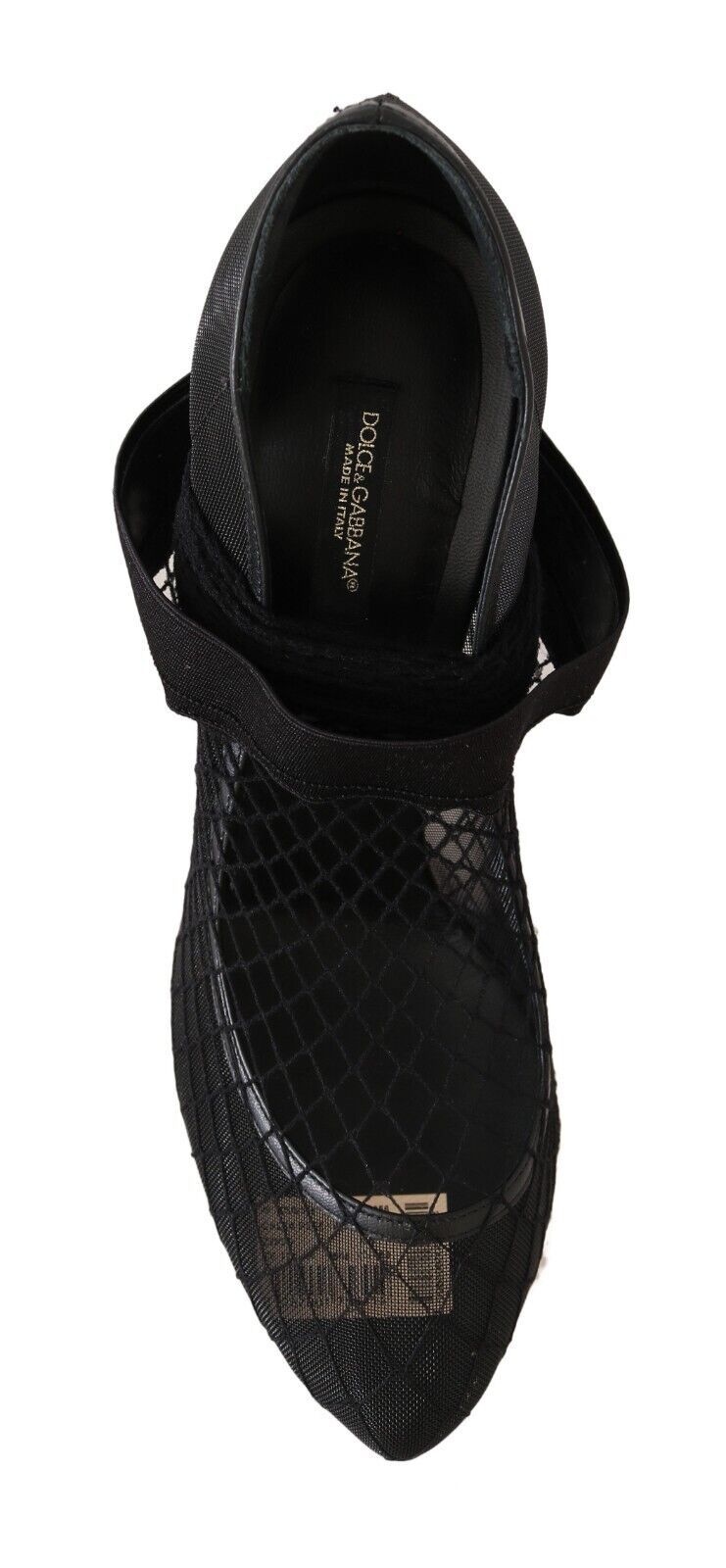 Elegant Netted Sock Pumps in Timeless Black