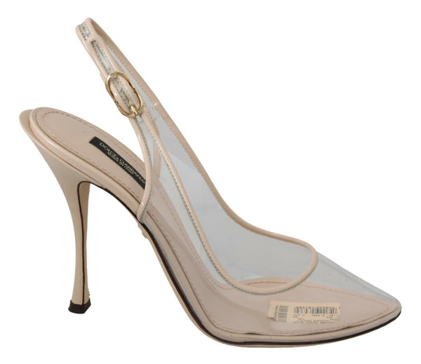 Elegante nackte Beige Slingback Heels