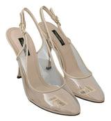 Elegante nackte Beige Slingback Heels