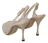 Elegantes tacones nudos beige beige