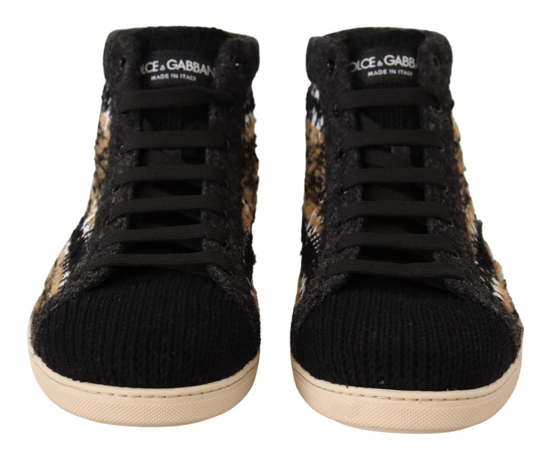 Baskets de mode beige high top