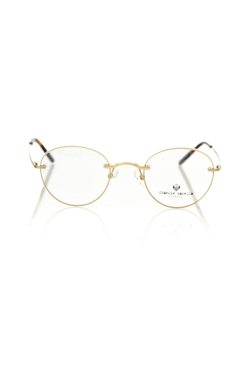 Elegante runde Matt Gold Brille