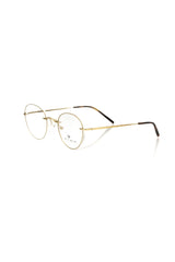 Elegante runde Matt Gold Brille