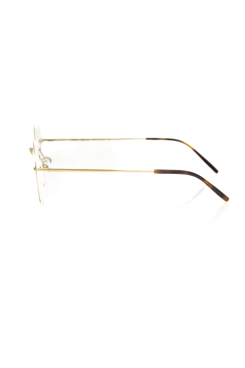 Elegante runde Matt Gold Brille