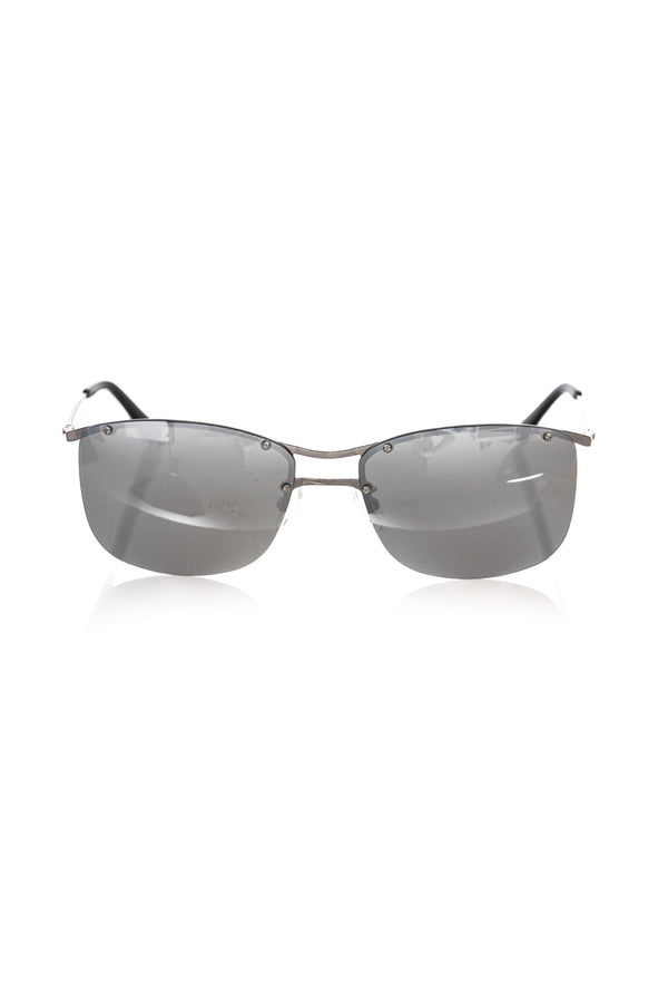 Schlanke silberne Clubmaster Sonnenbrille