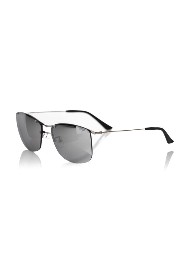 Schlanke silberne Clubmaster Sonnenbrille