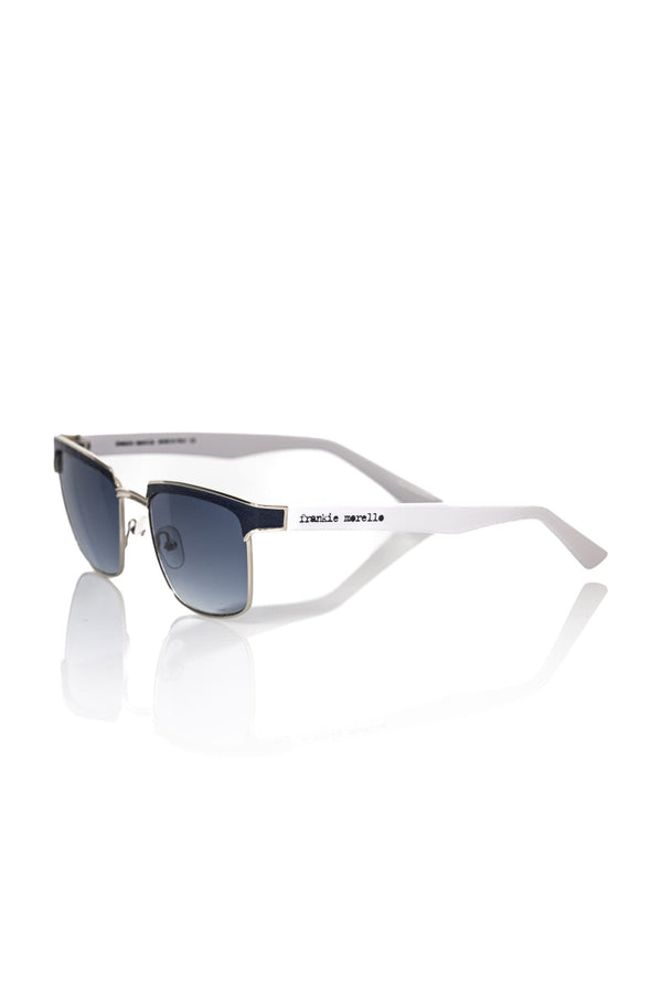 Elegantes gafas de sol de cuero negro clubmaster