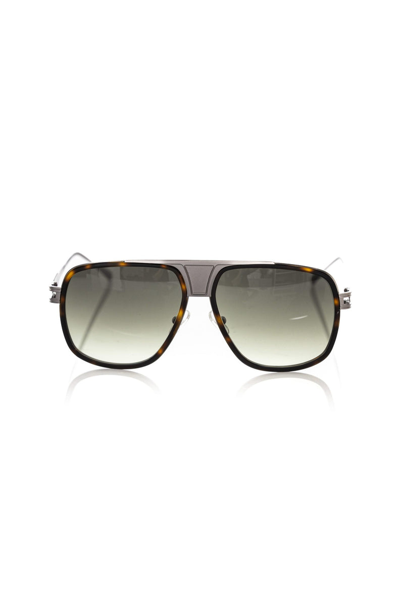 Elegante Schild Sonnenbrille mit Havanna -Profil