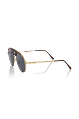 Elegante Schild Sonnenbrille mit Havanna -Akzent