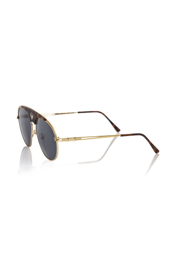 Elegante Schild Sonnenbrille mit Havanna -Akzent