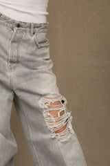 Elegante denim in cotone grigio - Boutique Chic