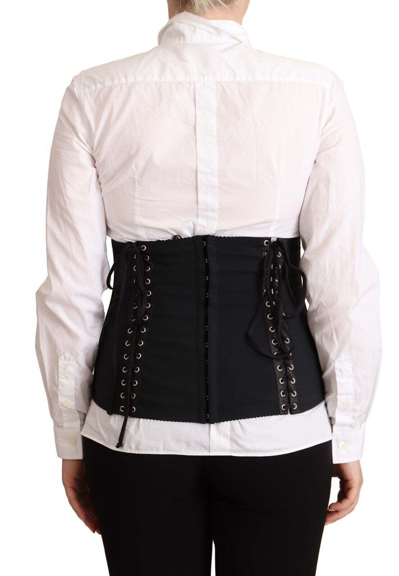 Chic Black Corsett Belt Top