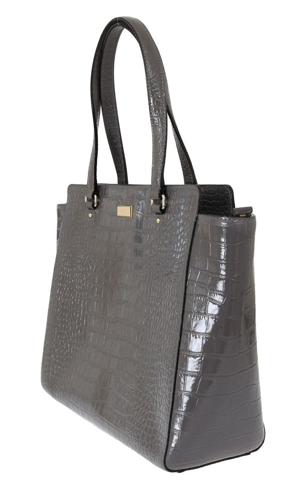 Chic Elissa Grey Lederhandtasche