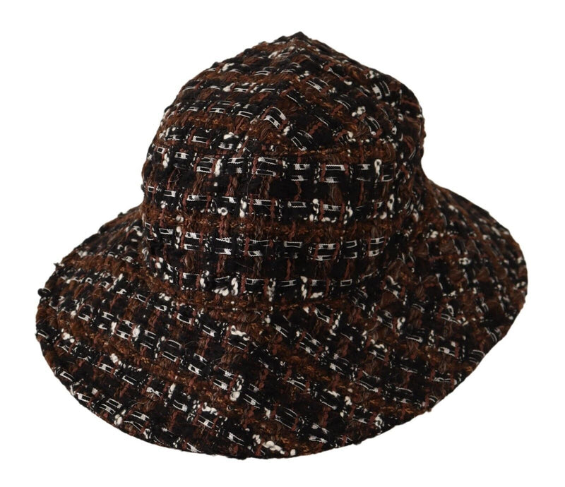 Chapeau de seau multicolore élégant tissé