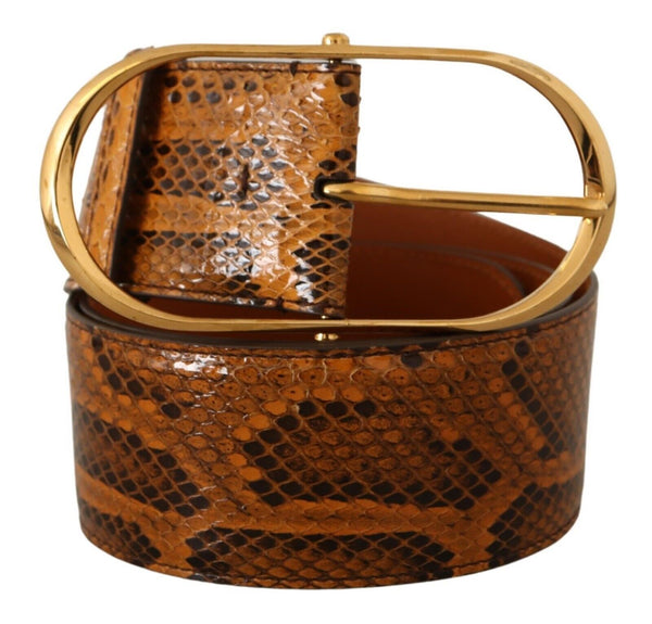 Ceinture en cuir de peau python élégante