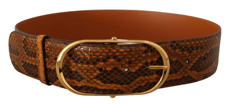 Ceinture en cuir de peau python élégante