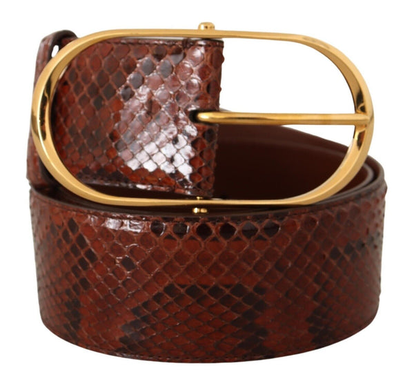 Ceinture en cuir de peau de serpent python élégant