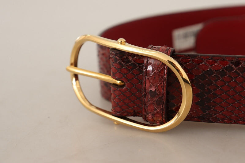 Eleganter Red Snakeskin Ledergürtel