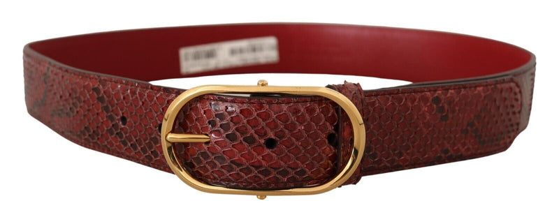 Eleganter Red Snakeskin Ledergürtel