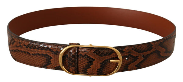 Ceinture en cuir élégante avec boucle dorée