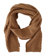 Elegant Dark Brown Knitted Scarf