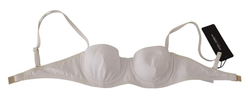 Reggisenio da balconette in nylon bianco chic