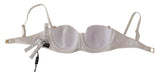 Reggisenio da balconette in nylon bianco chic