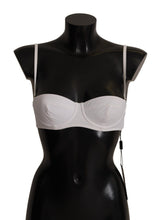 Reggisenio da balconette in nylon bianco chic