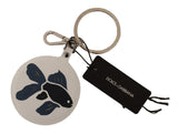 Keychain chic White in pelle bianca