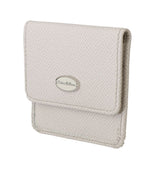 Chic White Leather Condom Case Wallet