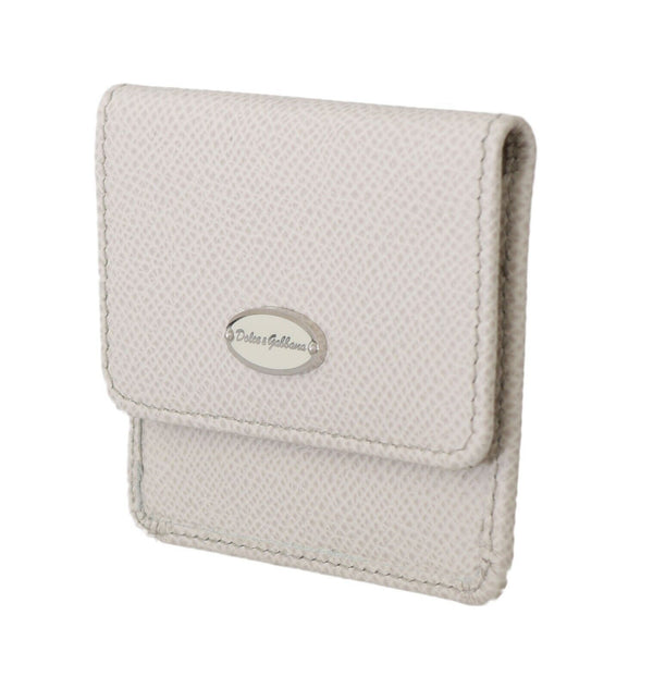 Chic White Leder -Kondom -Gehäuse Brieftasche