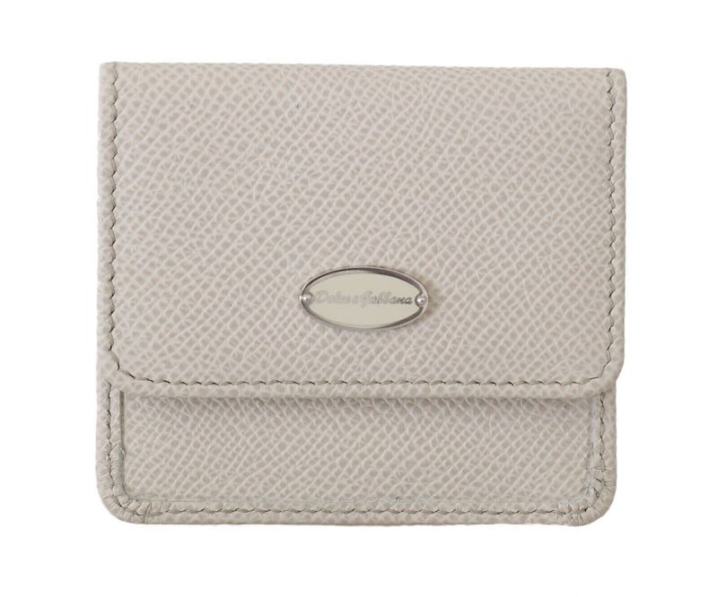 Chic White Leder -Kondom -Gehäuse Brieftasche