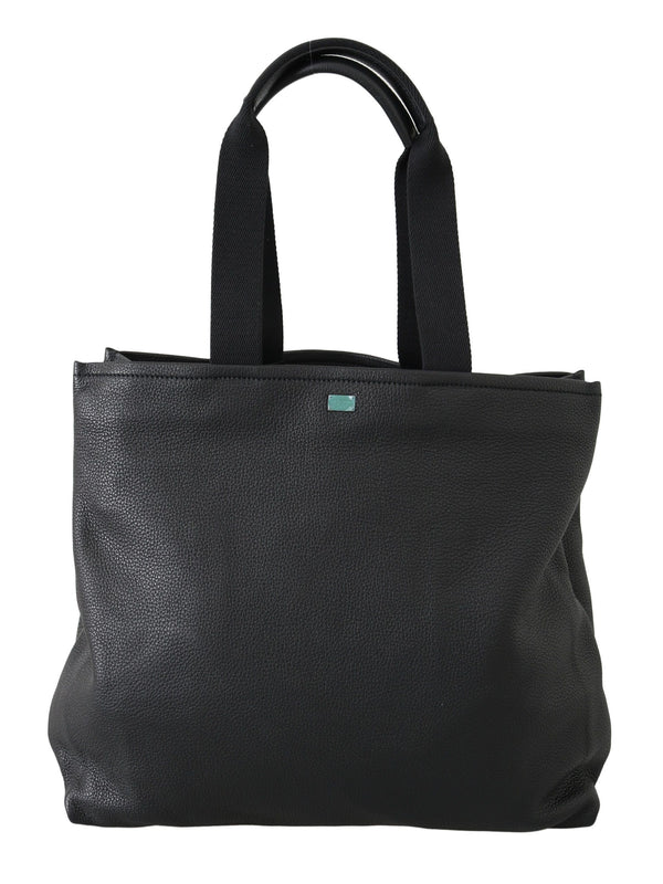 Elegante bolso de cuero negro para hombres