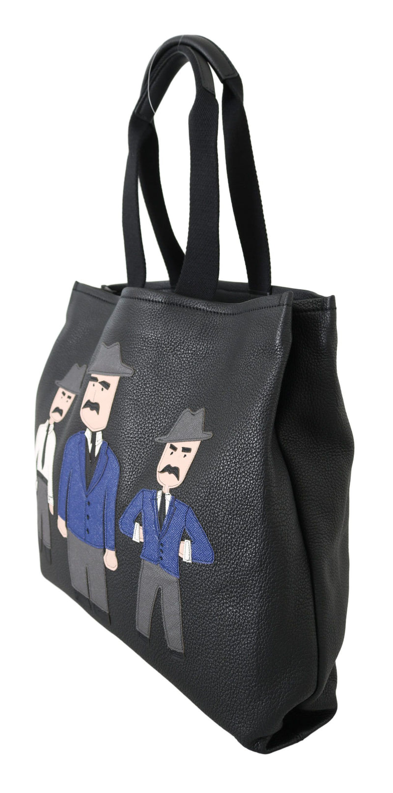 Elegante bolso de cuero negro para hombres