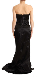 Elegant Black Strapless Mermaid Dress