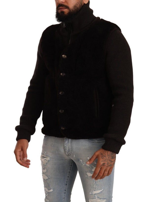 Elegante Lederbomberjacke