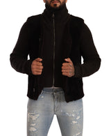 Elegante giacca da bomber in pelle