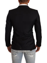 Blazer formal de punteado negro elegante