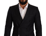 Elegante blazer formale tratteggiato nero