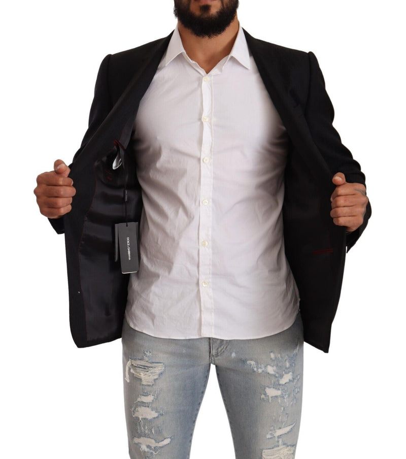 Blazer en laine vierge noire exclusive