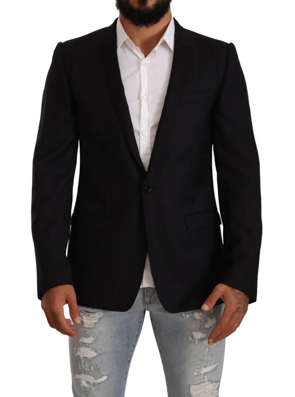 Blazer en laine vierge noire exclusive