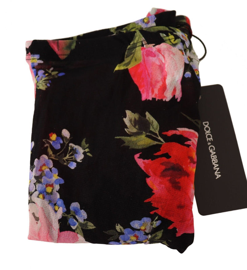 Blumen -Noir -Nylon -Strumpfhosen - Eleganz in Blüte