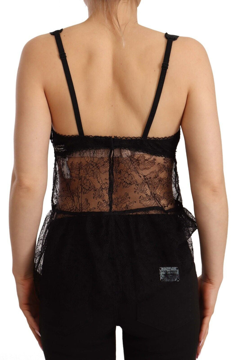 Elegante schwarze Seidendessous Chemise