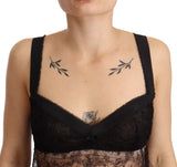 Lingerie de soie noire élégante Chemise