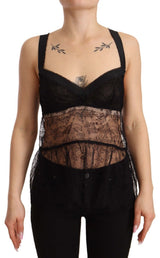 Elegante schwarze Seidendessous Chemise