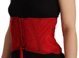 Élégant haut de ceinture de corset de soie rouge