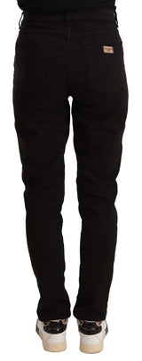 Jean skinny noir élégant mince mince