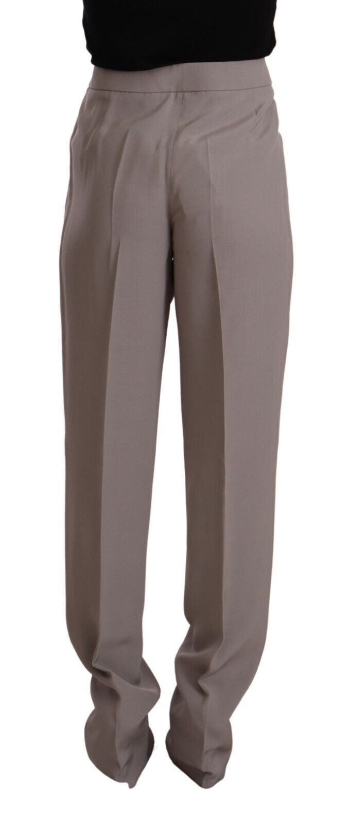 Elegante hohe Taille Seidenmischhose