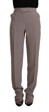 Elegante hohe Taille Seidenmischhose