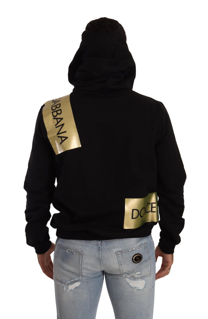 Erhöhen Sie Ihren Stil mit einem schwarzen Golden-Logo-Pullover